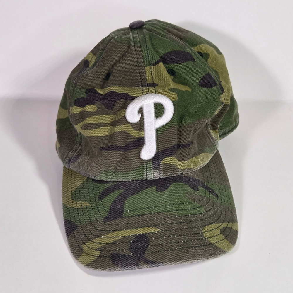 47 Brand Philadelphia Phillies Camo Hat MLB Baseball Cap Adjustable Strapback